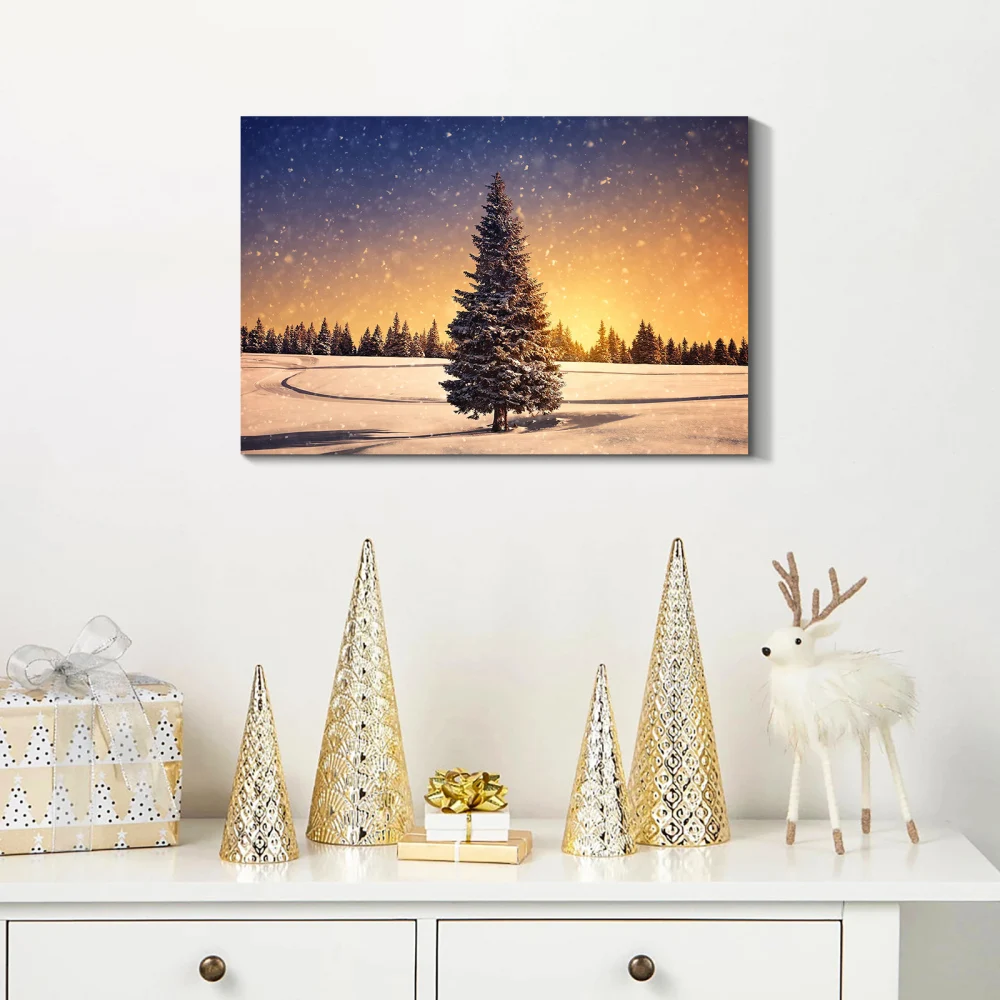 Framed Canvas Wall Art Decor Painting For Chrismas