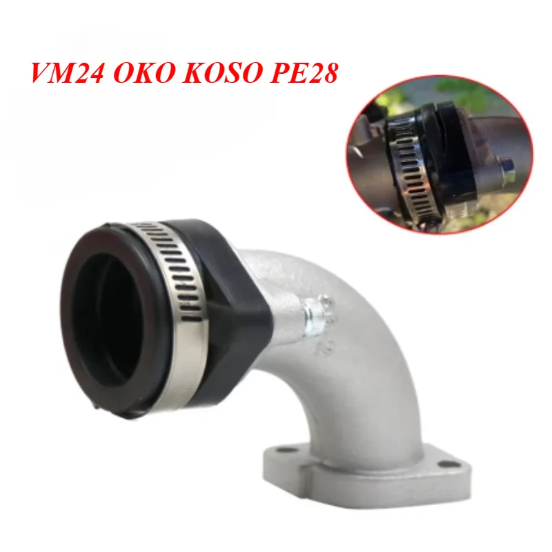 

Intake Manifold Dirt Pit Bike Carburetor Rubber Mainfold Adapter Inlet Intake Pipe Kits for VM24 OKO KOSO PE28