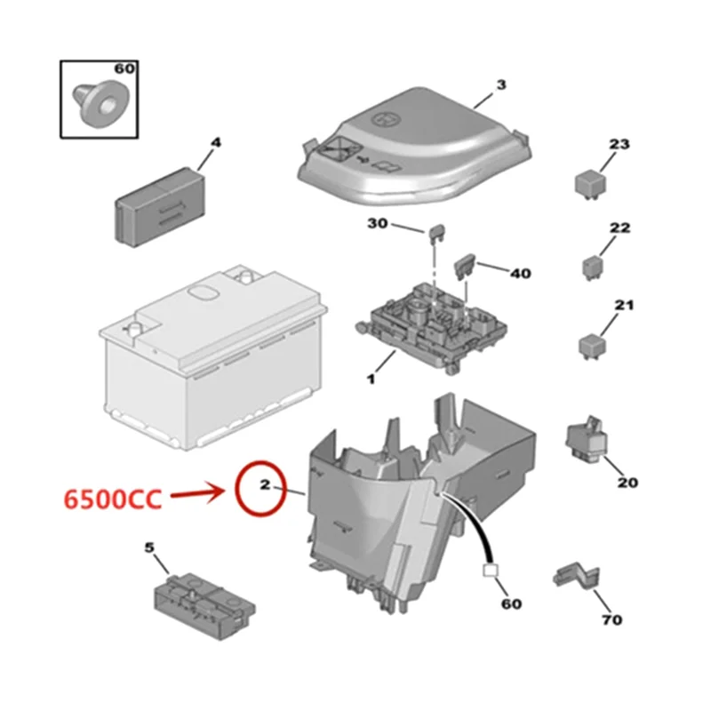 Dependable-6500CA Car Fuse Box Cover Bracket For 307CC SW 308CC SW 408 3008 RCZ Citroen C4 Picasso DS5