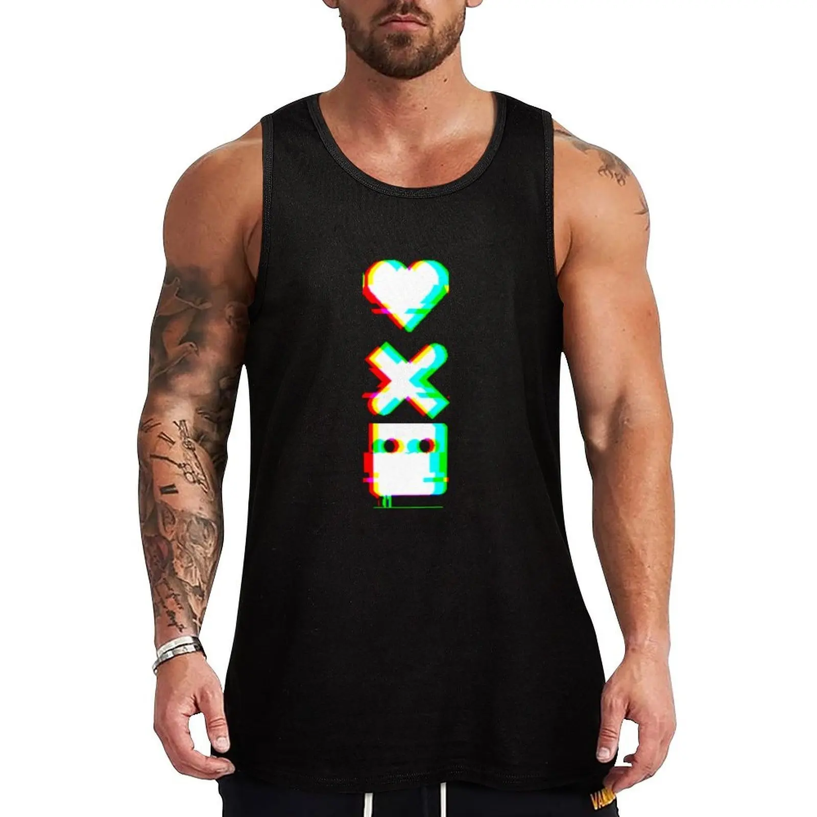 

Love Death and Robots Glitch Tank Top sleeveless Top summer Sleeveless T-shirt clothes for men summer