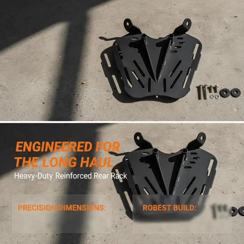Motorcycle Rear Luggage Rack Thickened Tail Box Bracket Base Plate With Screws For Modification Cargo Travel Use
