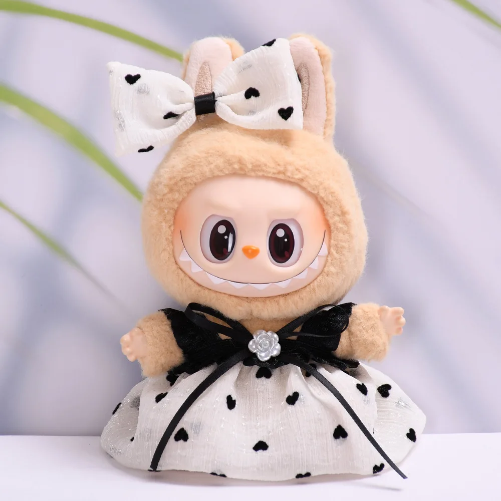 Nur Kleidung] Neue DIY rosa Schleife Pailletten Streamer Blume Gaze Rock Hosenträgerrock süßer Rock Puppenkleidung