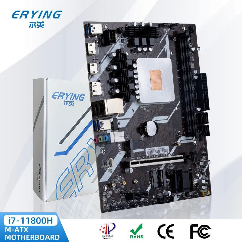 ERYING Gaming PC Motherboard with Onboard CPU SRKT3 I7-11800H i7 11800H(NO ES)2.3GHz 8Cores 16Threads HM570 Chipset Mainboard