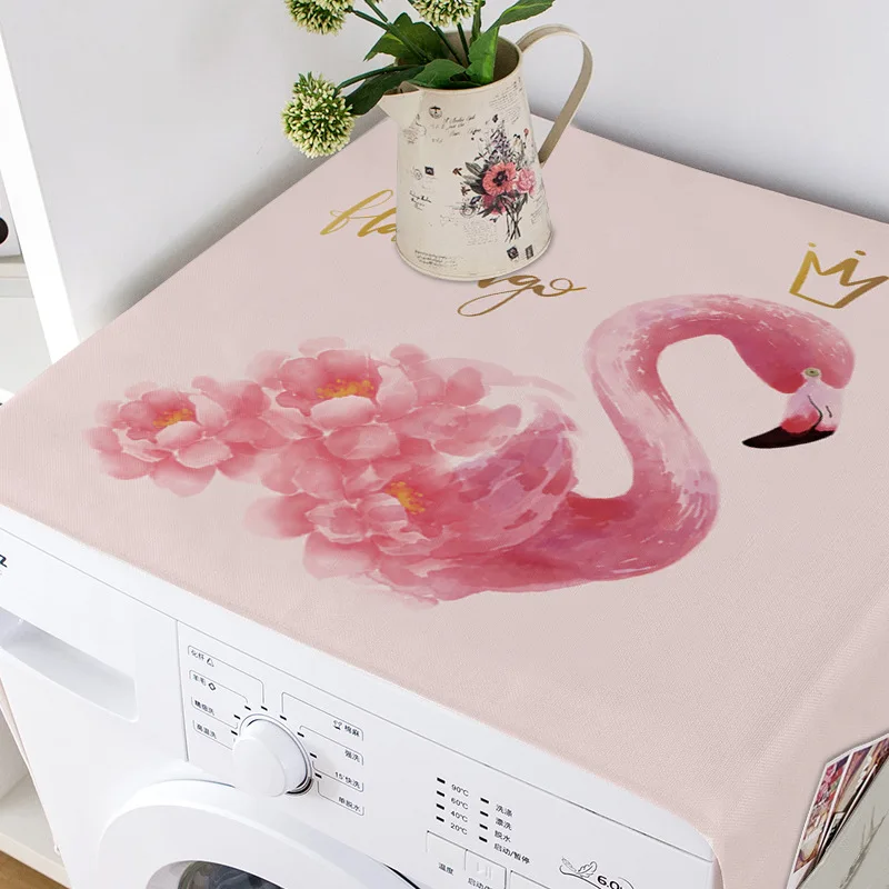 

Nordic Flower Pattern Cloth Household Washing Machine Waterproof Sun Protection Refrigerator Door Microwave Oven Dust Cover