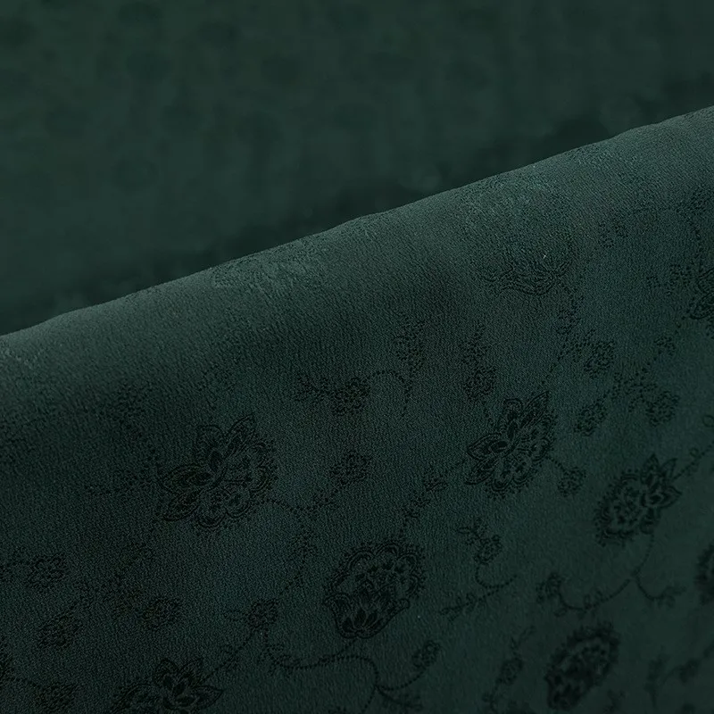 

Heavy crepe old material ramie silk jacquard satin fabric intangible cultural heritage Xiangyunsha new Chinese-style clothing