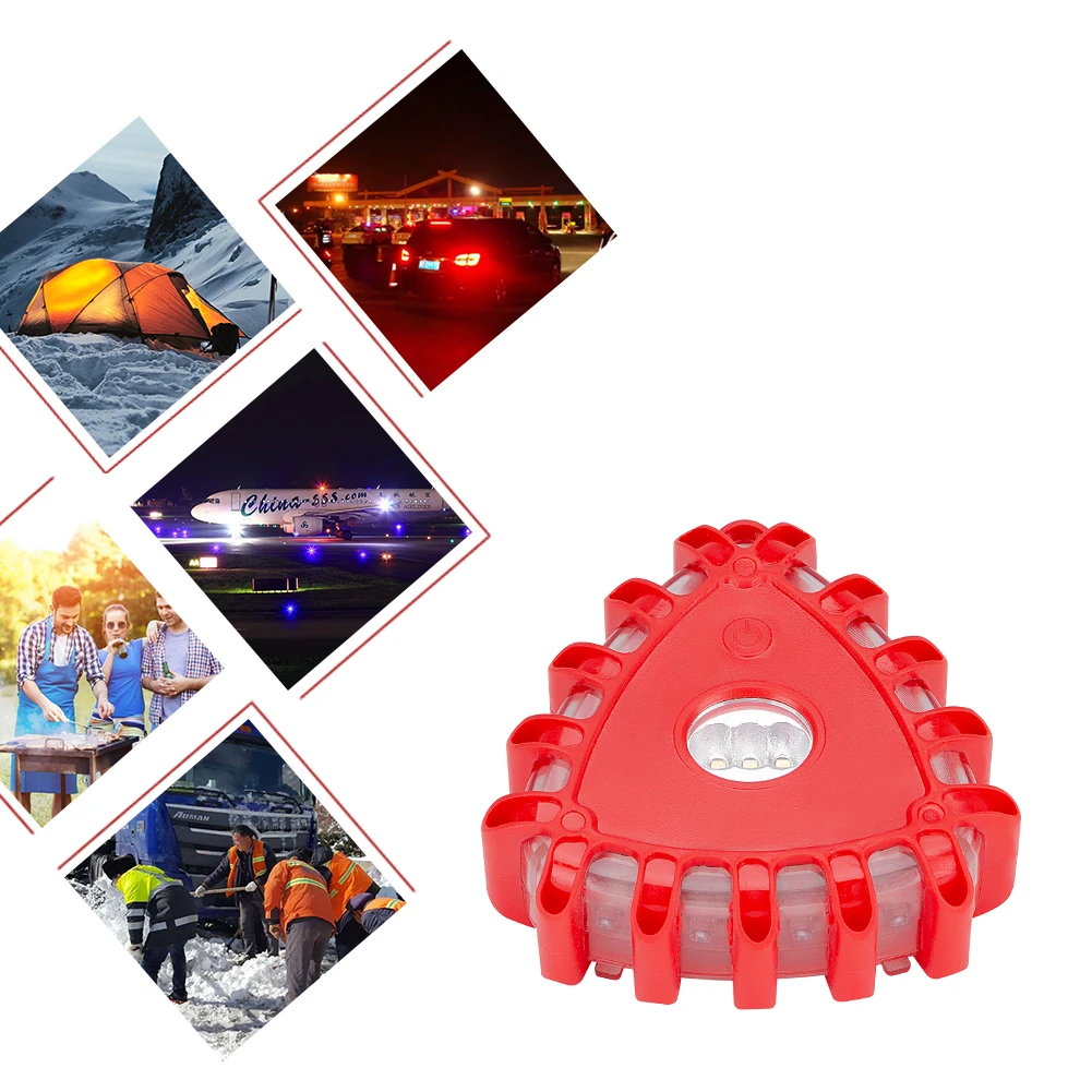 LED Road Safety Flare Magnetic Hook Flashlight Red Flashing Warning Light LED Emergency Torch For Truck Car Marine Boat