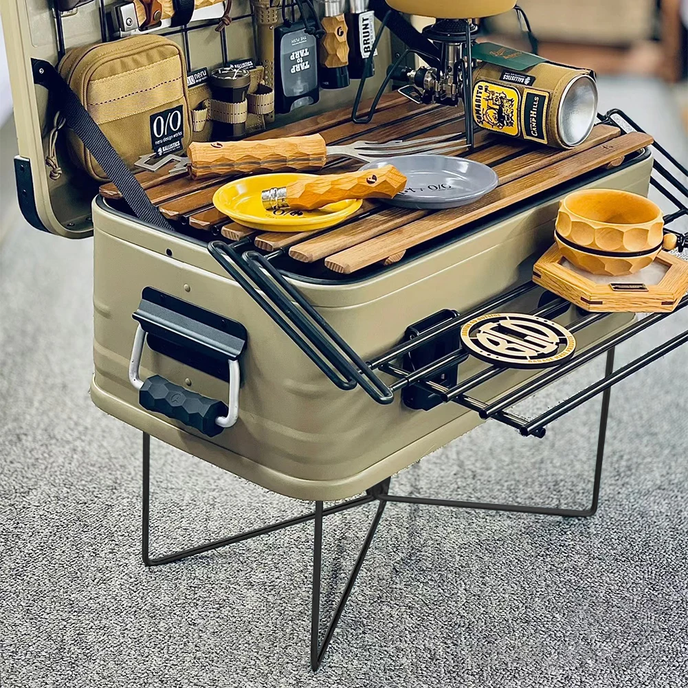 

Aluminum Alloy Box Stand Carbon Steel Organizer Box Folding Stand Iron Storage Box Bracket for Outdoor Picnic Fishing