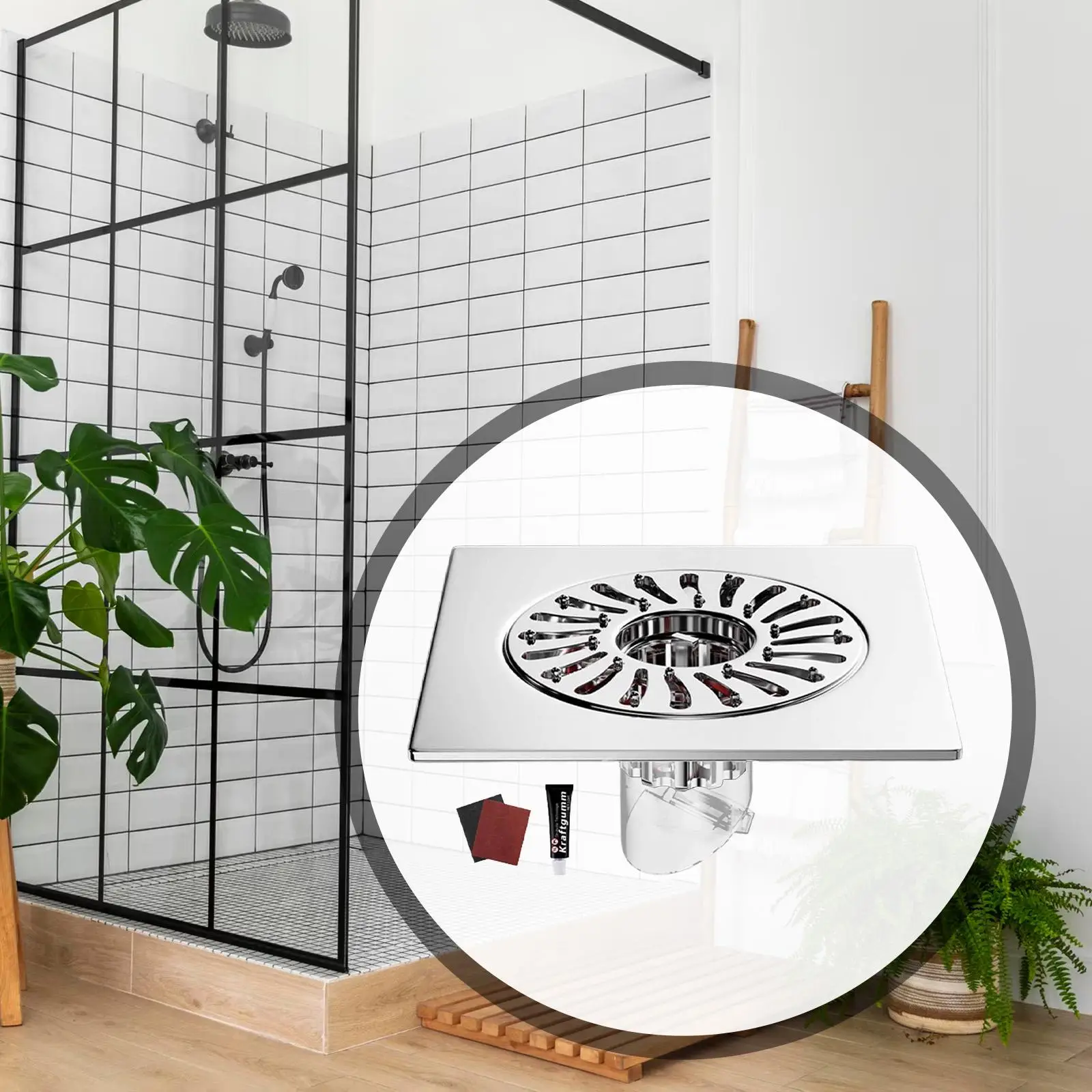 

Stainless Steel Drain Strainer Hair Catcher Plug Insert Mount for Laundry Room Shower Toilet Basement Sewers