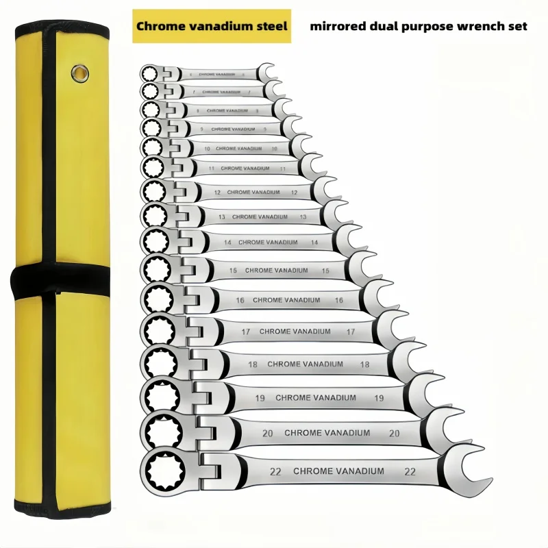 

Набор ключей с храповым механизмом из 9 предметов, зеркало, хромированное, с открытым концом, сливовый, быстросъемный, двойного назначения, инструмент для ремонта кузова автомобиля
