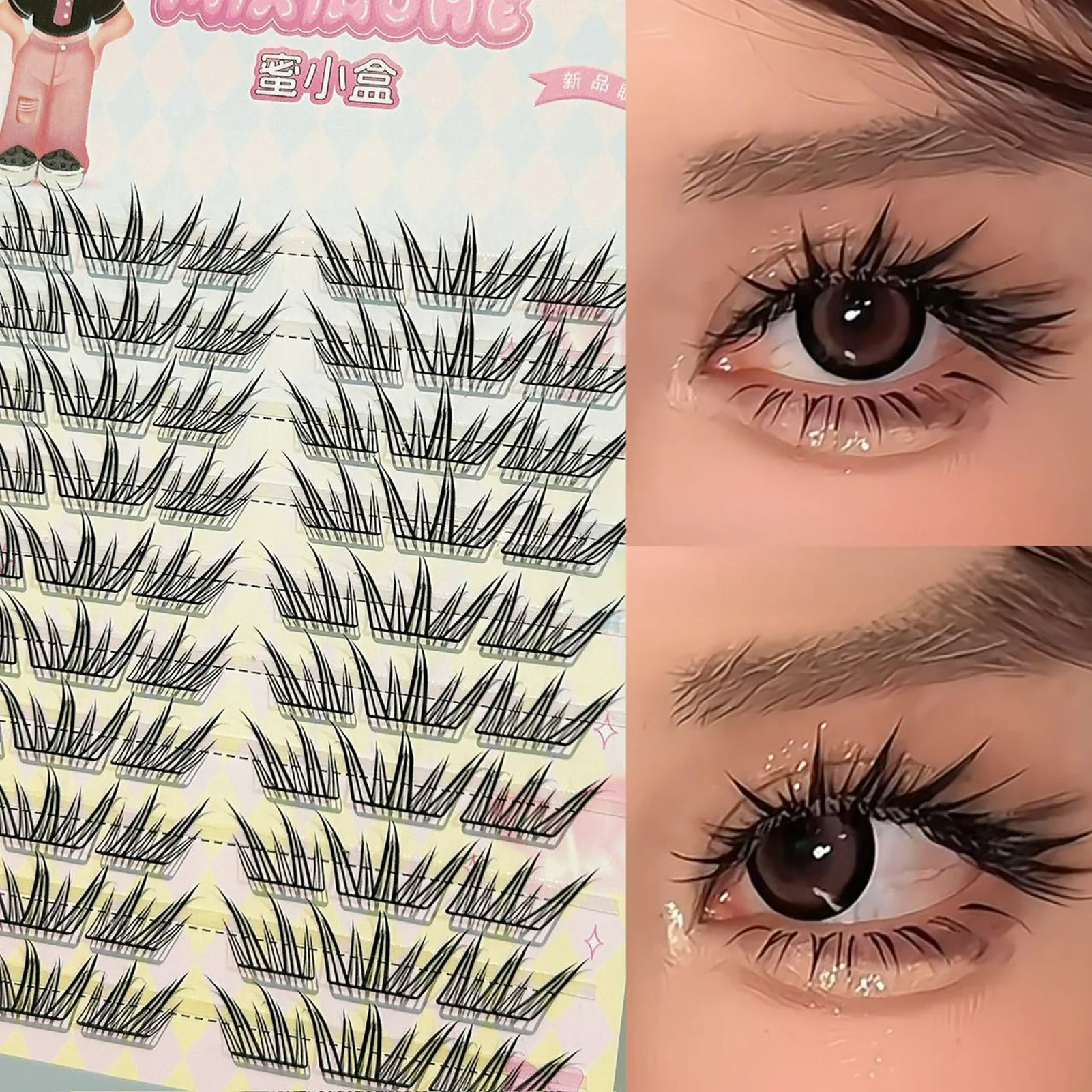 DIY Cluster Wimpers Individuele Wimpers Verlenging Gesegmenteerde Natuurlijke Lange Vergroten Ogen Valse Wimpers Makeup Tools voor Vrouwen Meisjes