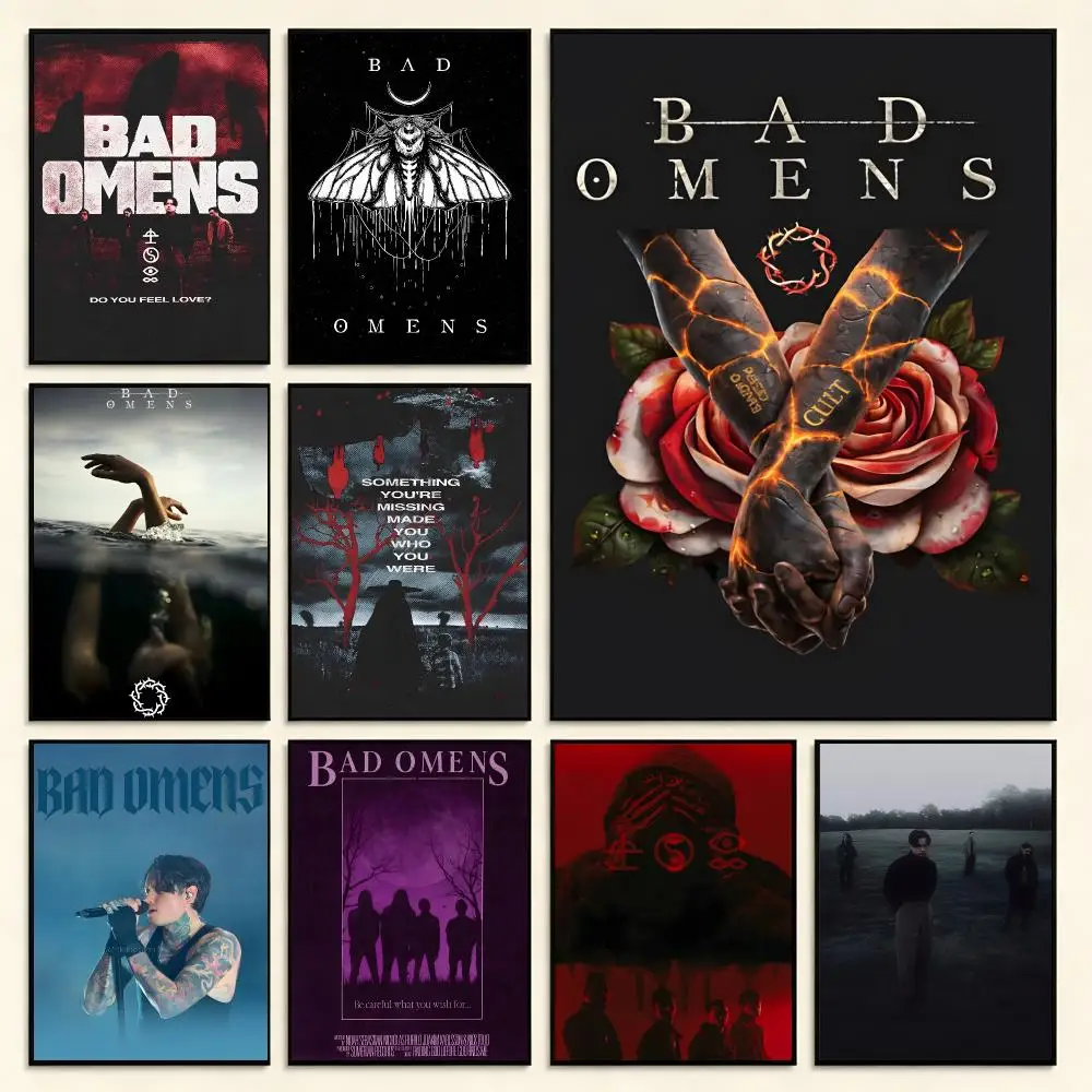 Metalcore Band B-Bad Omens Poster Digital Solvent Print Waterproof PP Fade-Resistant Wall Art Room Decor Gift