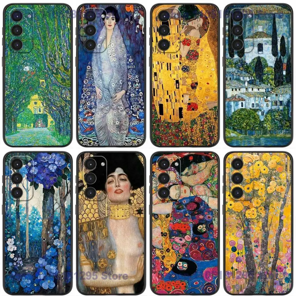 

The Kiss Gustav Klimt Phone Case For Samsung Galaxy A32,21s,22,31,52,53,72,73,Note20,8,9,10 Soft Silicone Black Cover