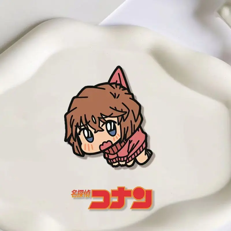 Detective Conan Animation Brooch Shinichi Xiaolan Kidd Kawaii Super Cute Student School Bag Cosplay Two-dimensional Pendant Set