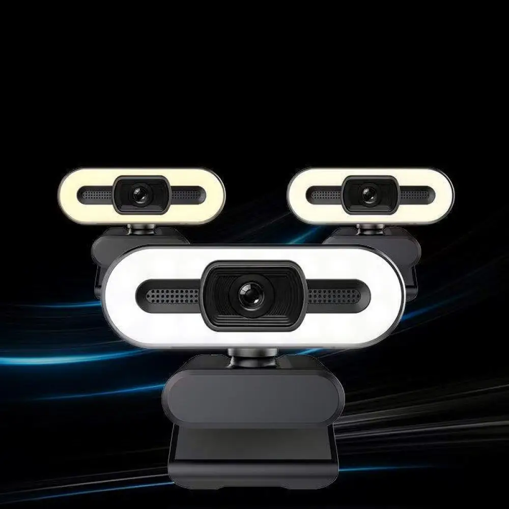 4K Autofocus USB Computer Camera Webcam Built In Ring Light Live Streaming Video Meeting PC Desktop Peripheral For Zhiyuxuan