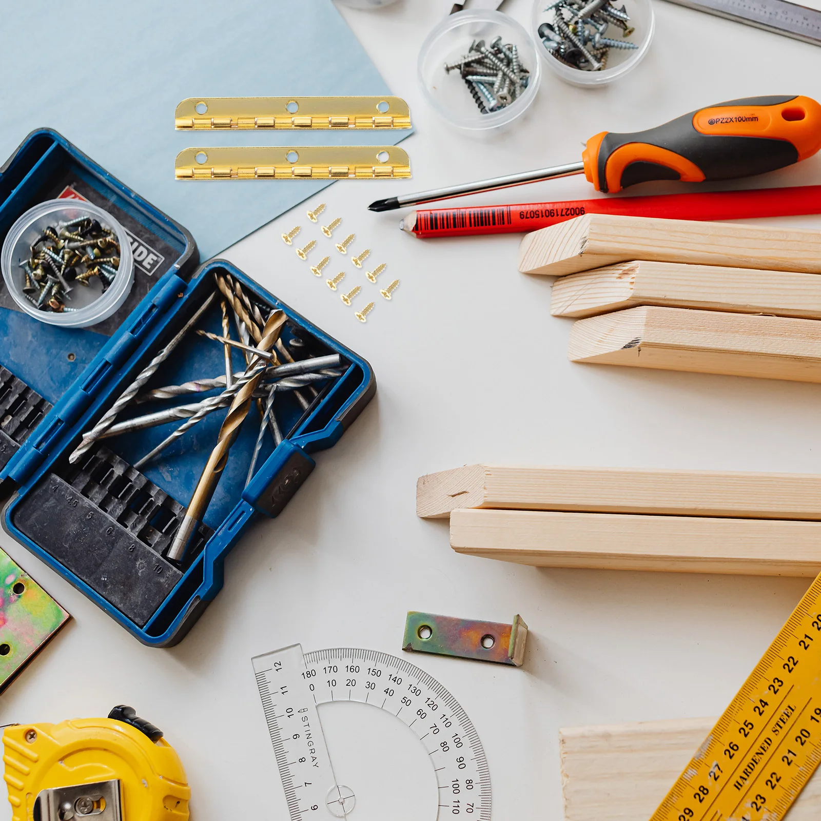 

12pcs Retro Jewelry Box Hinges 6 Holes Long Continuous Butt Hinge For Wooden Box Storage Cabinet Door Heavy Duty Small Hinges