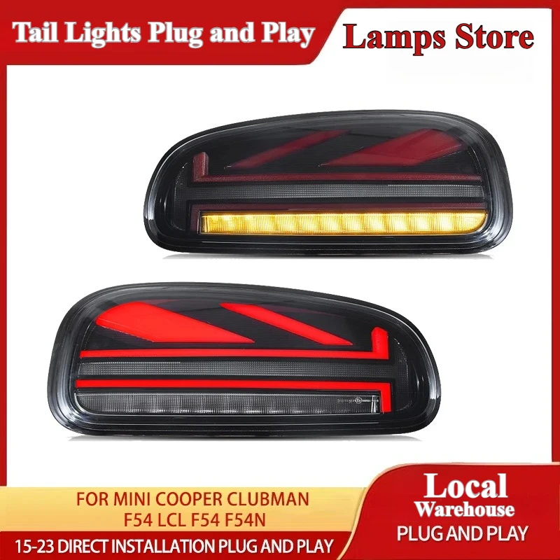 Feux arrière LED pour Mini Cooper Clubman F54 F54 LCI F54N 2015-2023, ensemble de feux arrière LED améliorés avec éclairage de bienvenue dynamique
