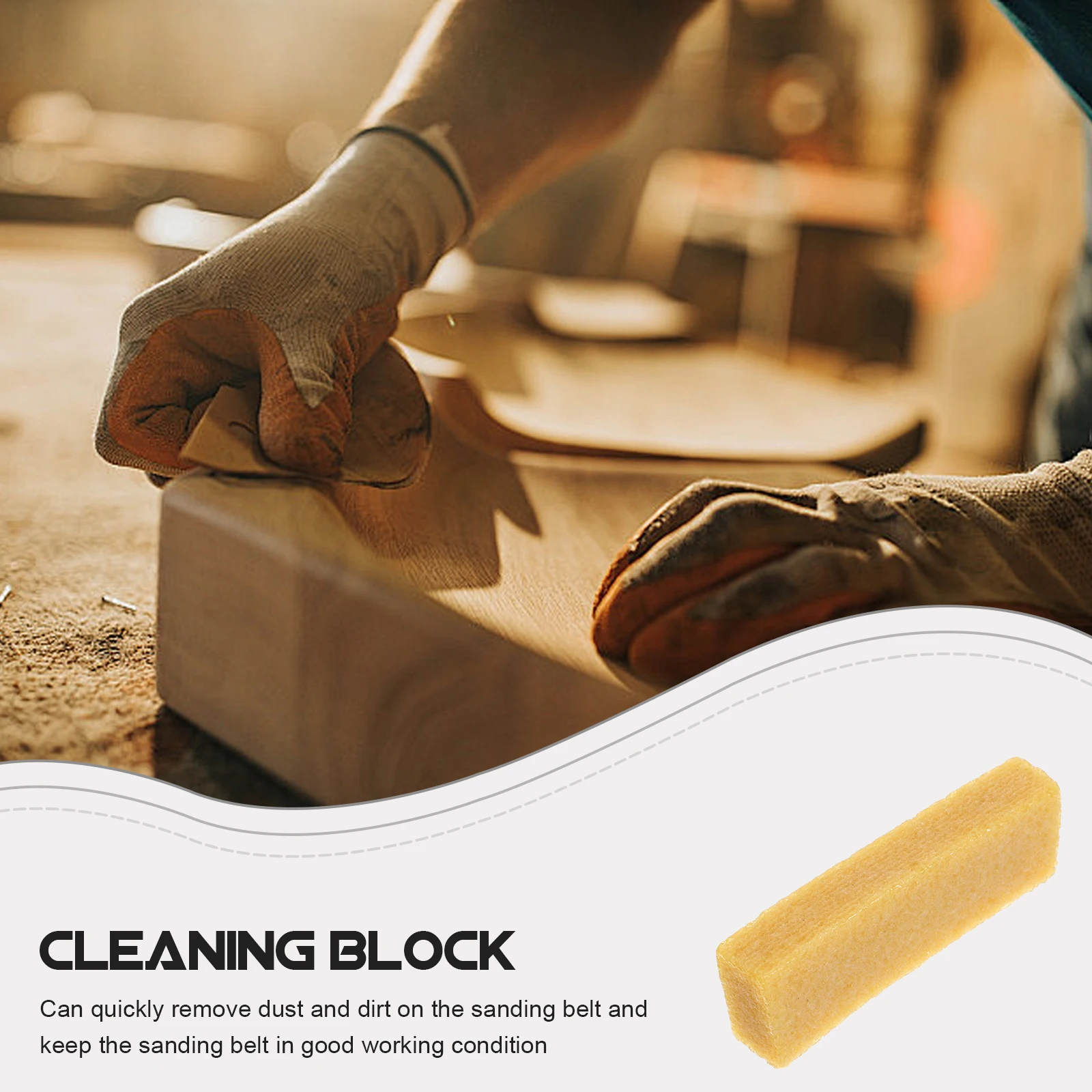 

2Pcs Versatile Sandpaper Cleaner Stick Natural Rubber Eraser For Sanding Belts Abrasive Cleaning Grip Tape Woodworking