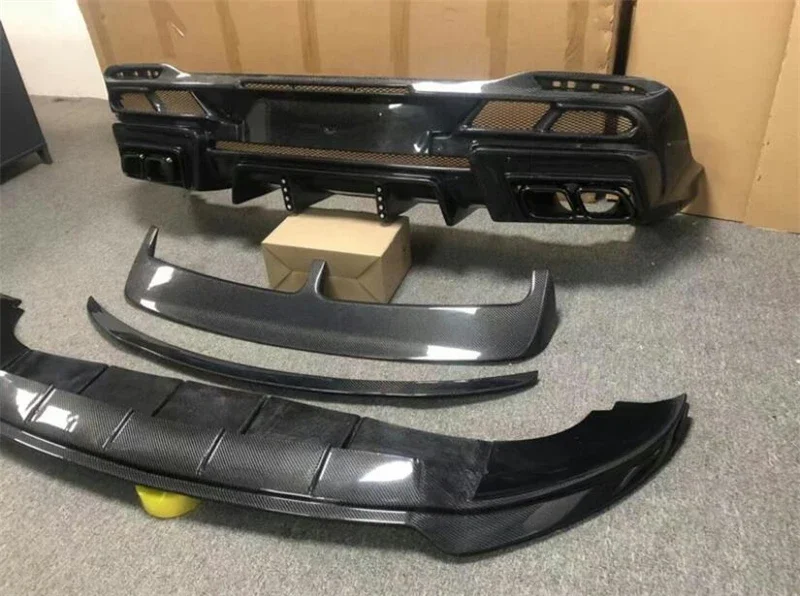 New！ For Mercedes Benz GLE Coupe W167 GLE350 450 53 High Quality Real Carbon Fiber Front Lip Rear Diffuser TRUNK SPOILER Kit Ref