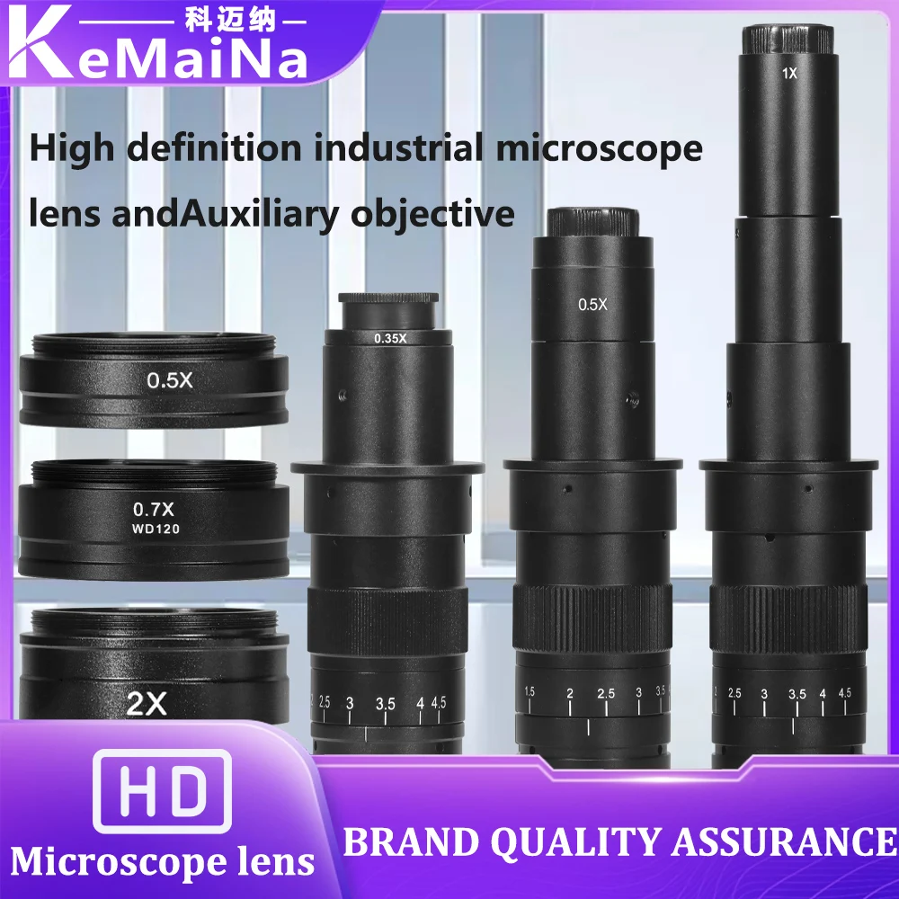 C-mount Lente Ótica 100x 150x 300x 600x Zoom 0.7×4.5x Ampliação 10a