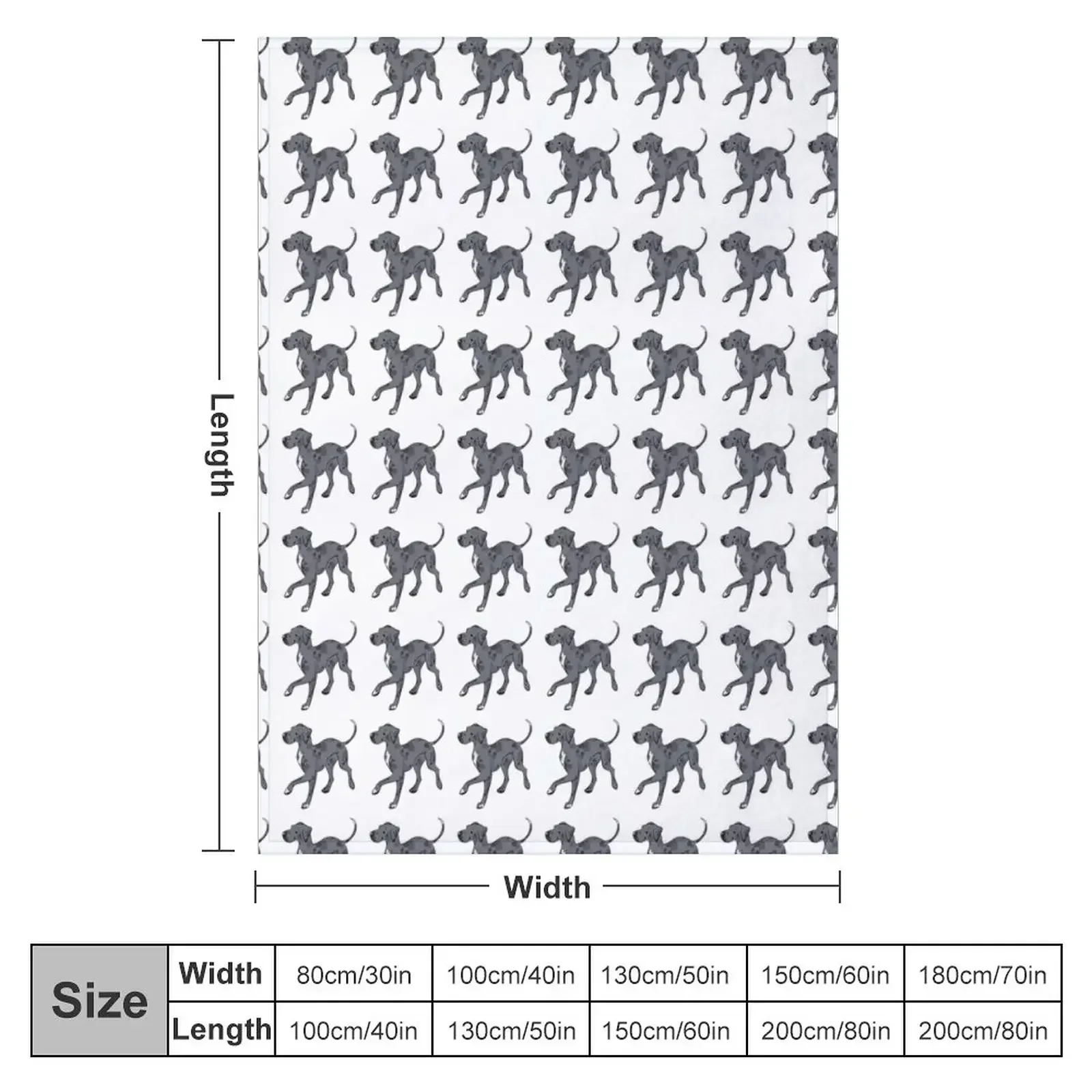 Great Dane - Merle (Natural) Throw Blanket For Baby Retros Softest Soft Plush Plaid Blankets