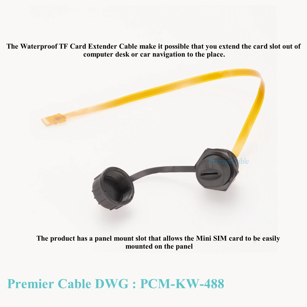 ​​IP67 ​Waterproof Micro-SD Extension Cable Micro SD TF Card Flex Extender FPC Cable Outdoor Micro SD TF Memory Card Slot
