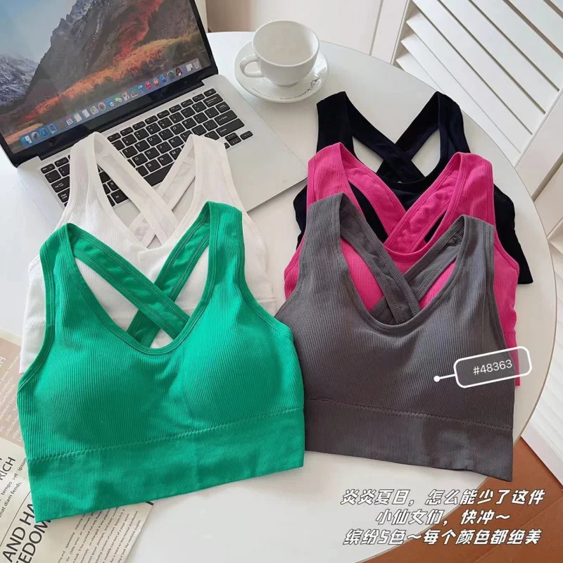 Women\'s Underwear Fashion Sexy Sports Yoga Can be Outworn Tank Top No Steel Ring Bra Available in Stock for Wholesale