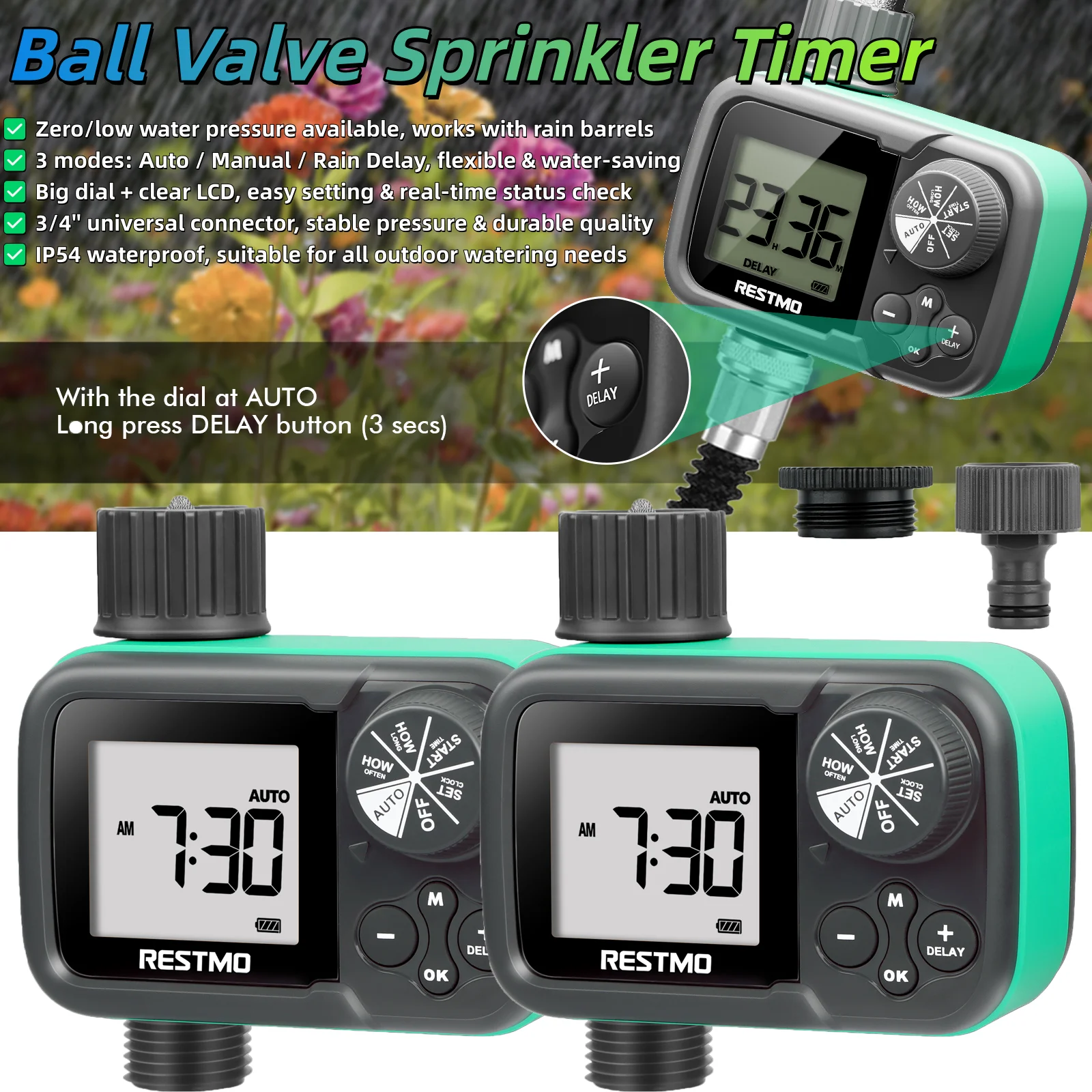 2PK Water Timer Bal…