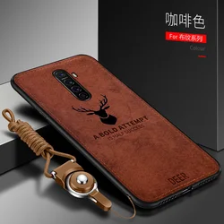 For OPPO Realme X2 Pro Case Luxury Soft Silicone+Hard fabric Deer Slim Protective Back Cover Case for realme x2 pro x2pro shell