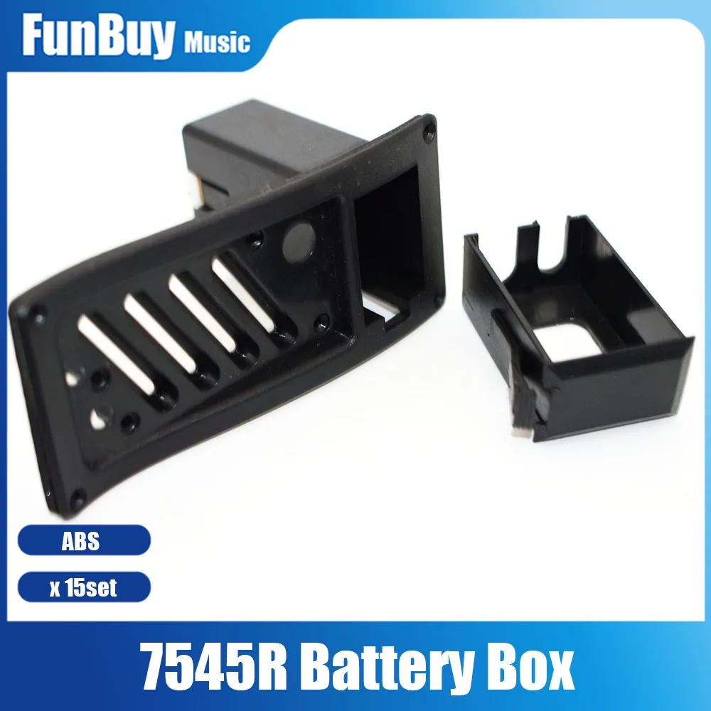 EQ-7545R 기타 프리앰프 배터리 케이스 박스, 기타 이퀄라이저 EQ 피에조 픽업 커버, 9V 배터리 케이스, 기타 액세서리, 15 세트