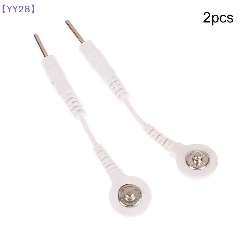 【YY28】Electrode Lead Wire Connecting Cables Plug 2.0mm Snap 3.5mm Male connector cable Use For Tens/EMS Massage Machine Device