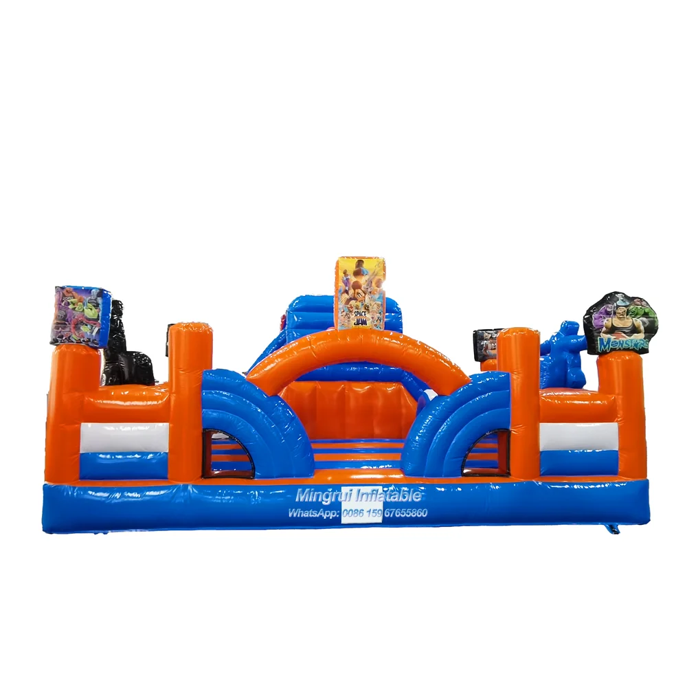 Inflatable Basketball Hoop, Court Jump Bouncing House, Bouncy Castle, Slide Combo