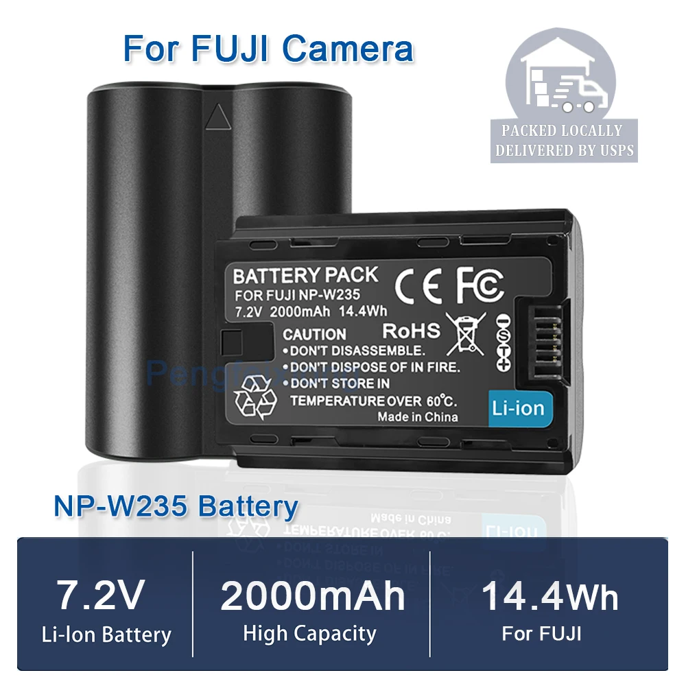 2Pcs NP-W235 W235 B… - image