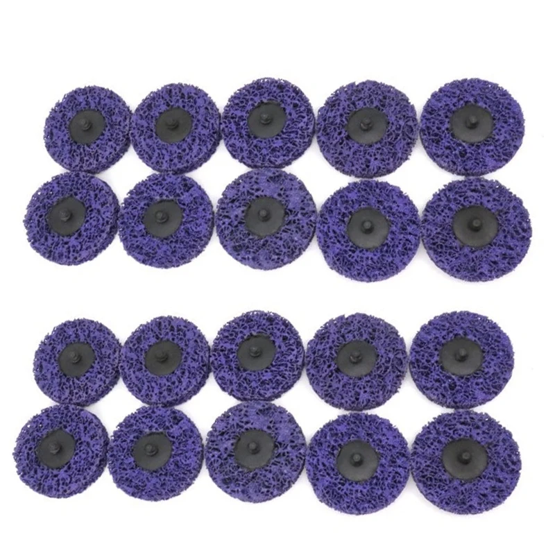 

20Pcs 3Inch 75Mm Quick Change Easy Strip & Clean Discs Purple For Paint Rust Removal Auto Surface Prep