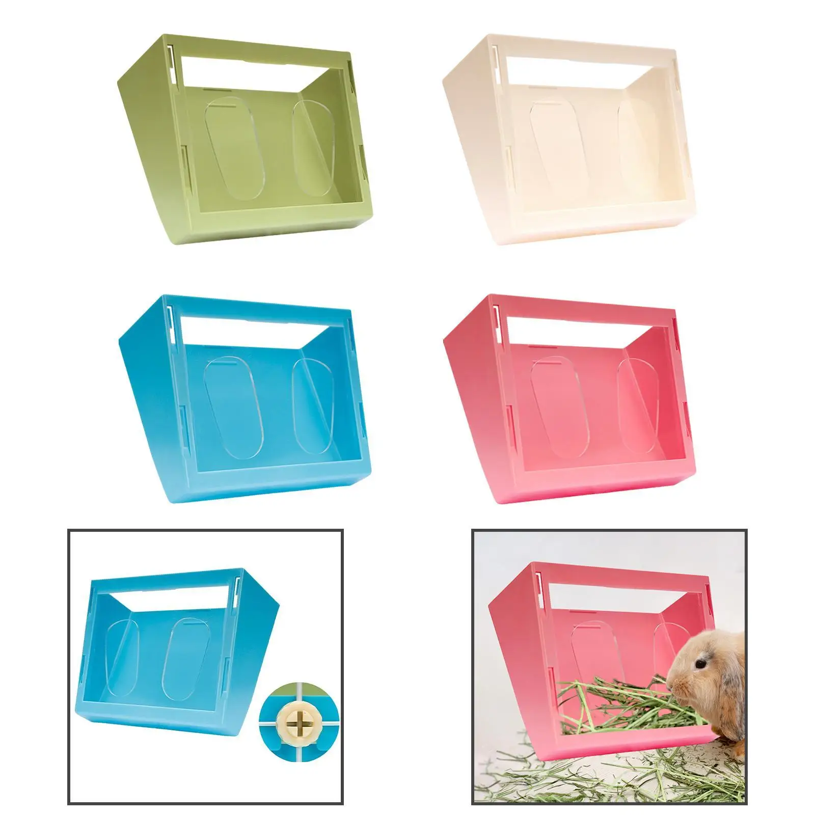 Hay Feeder for Rabbit Less Wasted Bunny Hay Feeder Rack Food Dispenser for