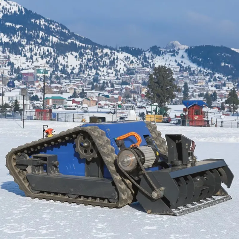 Customized Cost-effective Snow Thrower Rotary Tiller Lawn Mower Lithium Battery Remote Control Snow Blower Robot