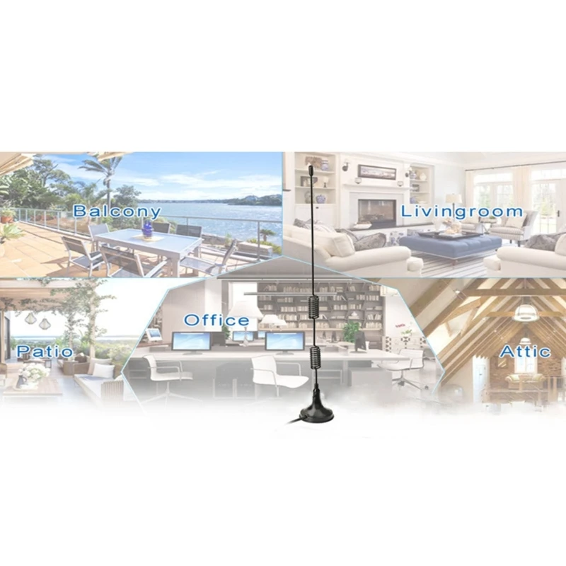 AM/FM Antenne Magnetische Basis FM Radio Antenne für Indoor Video mit 3 Adapter Heimkino Stereo Receiver Tuner