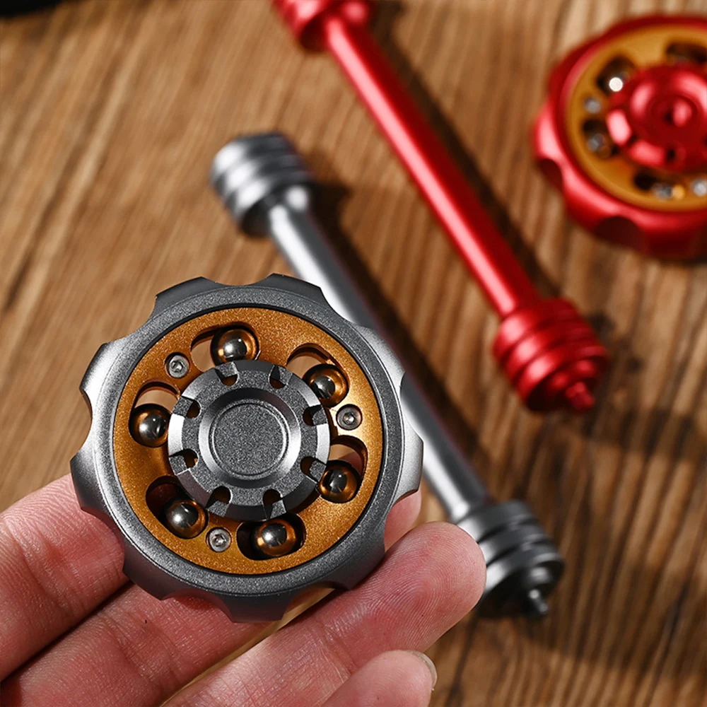 Grande roue Fidget Spinner sceptre Gyroscope Fidget jouet, Gear Fidget Spinner, jouets de bureau EDC magnétique métal adulte Anti-Stress pour
