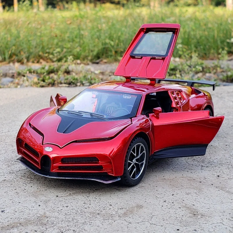 1:32 Bugatti Centodieci Alloy Car Toy Car Metal Collection Model Car Sound and light Pull Back Toys For Children Gift