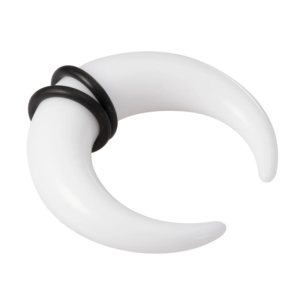 Acrylic C Shaped Taper Pincher Septum Rings, 2Pcs Set