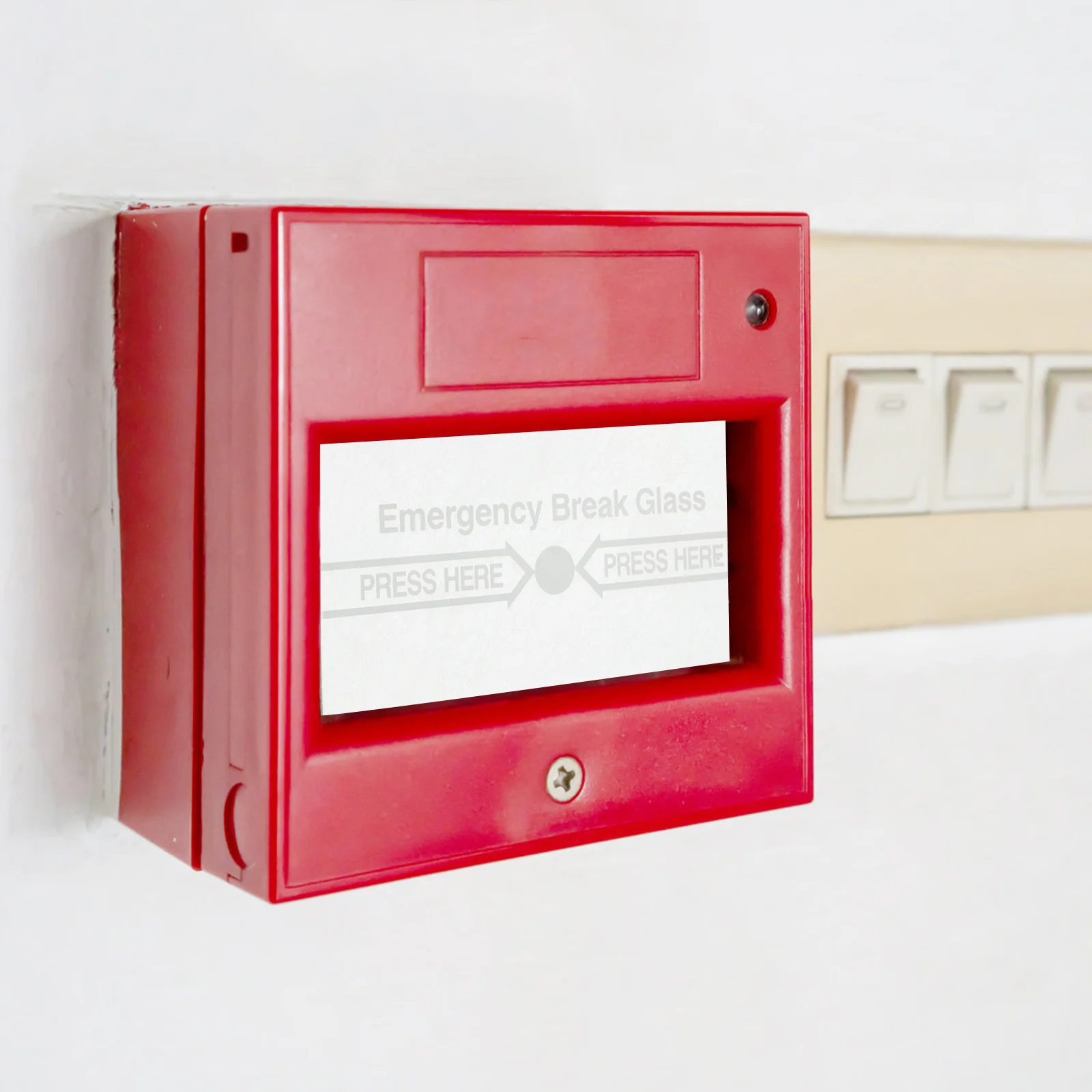 3Pcs Fire Alarm Glass Panel Replacement Emergency Break Glass Switch Cover Manual Fire Safety Alarm Panel Security Breakage