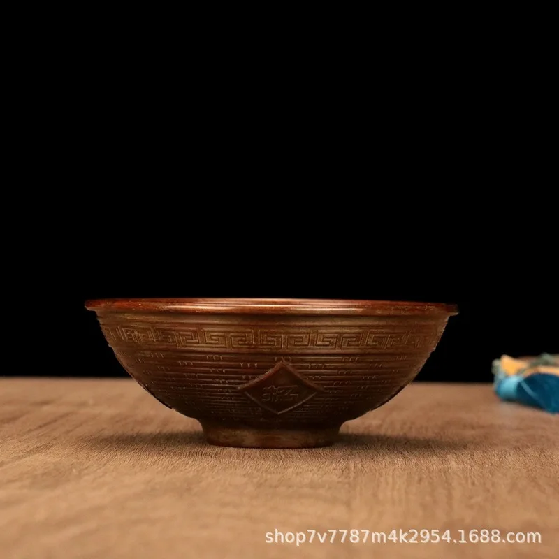 Brass alloy craft golden toad bowl home living room decorative ornament