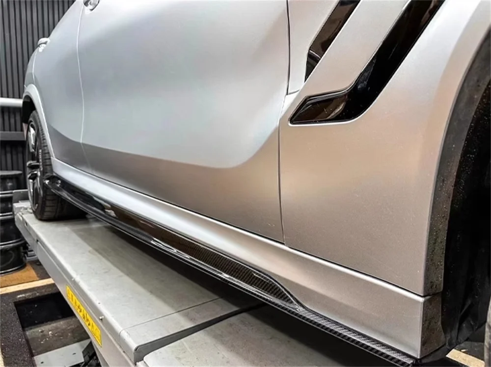 

Двухсекционная боковая юбка из углеродного волокна для BMW G06 F96 X6M в стиле LD, кованый комплект кузова