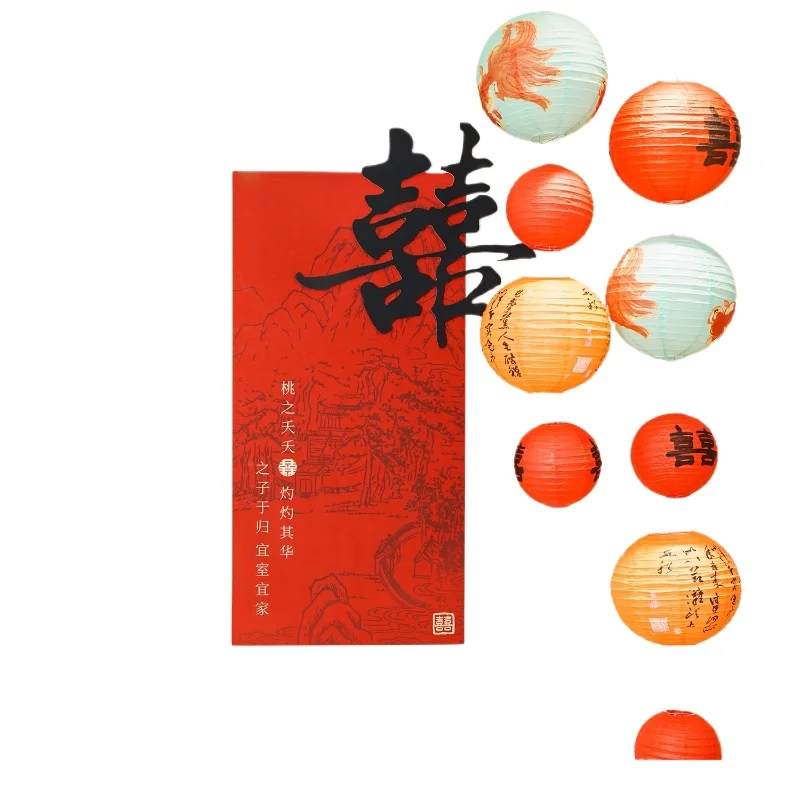 wedding-room-arrangement-set-new-chinese-wedding-wedding-decoration-bedroom-living-room-red-kt-board-background-wall