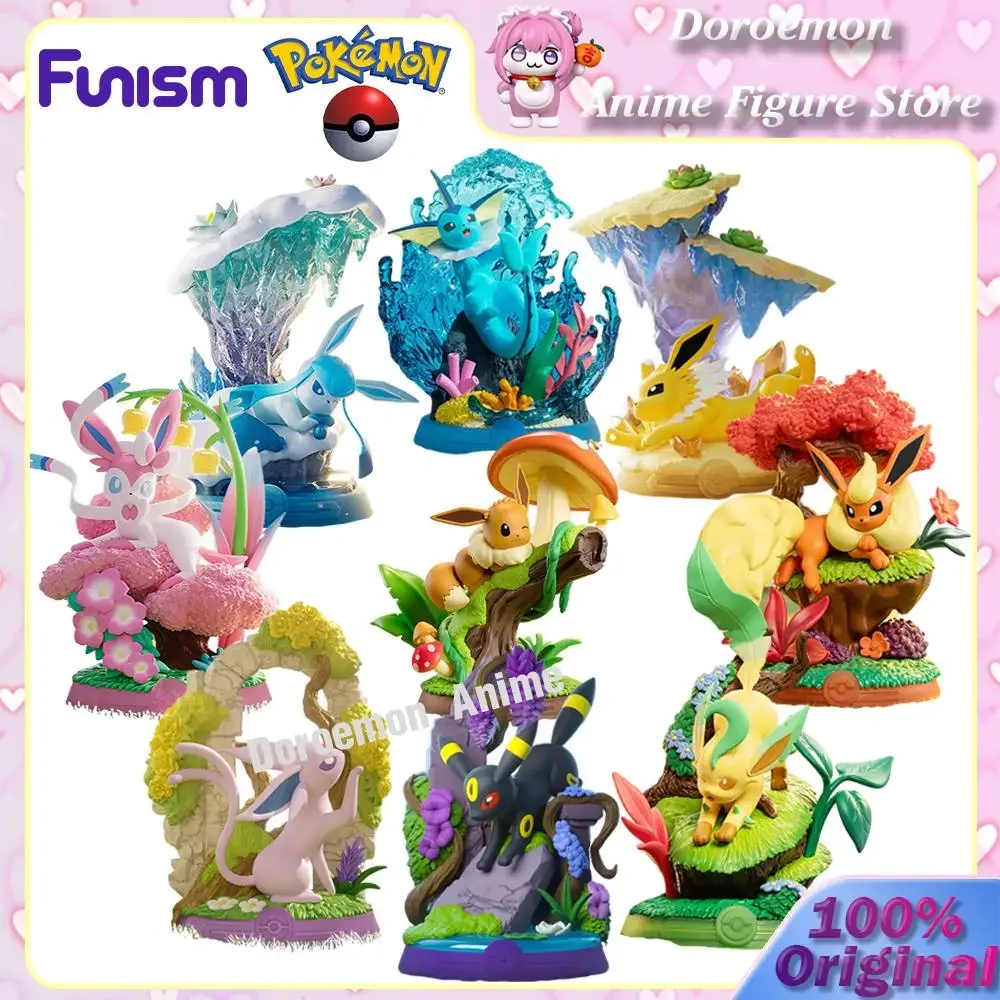 

In Stock Original Funism Pokemon Relax & Enjoy! Eevee Series Eeveelution Sylveon Vaporeon Espeon Umbreon Leafeon Glaceon Figures