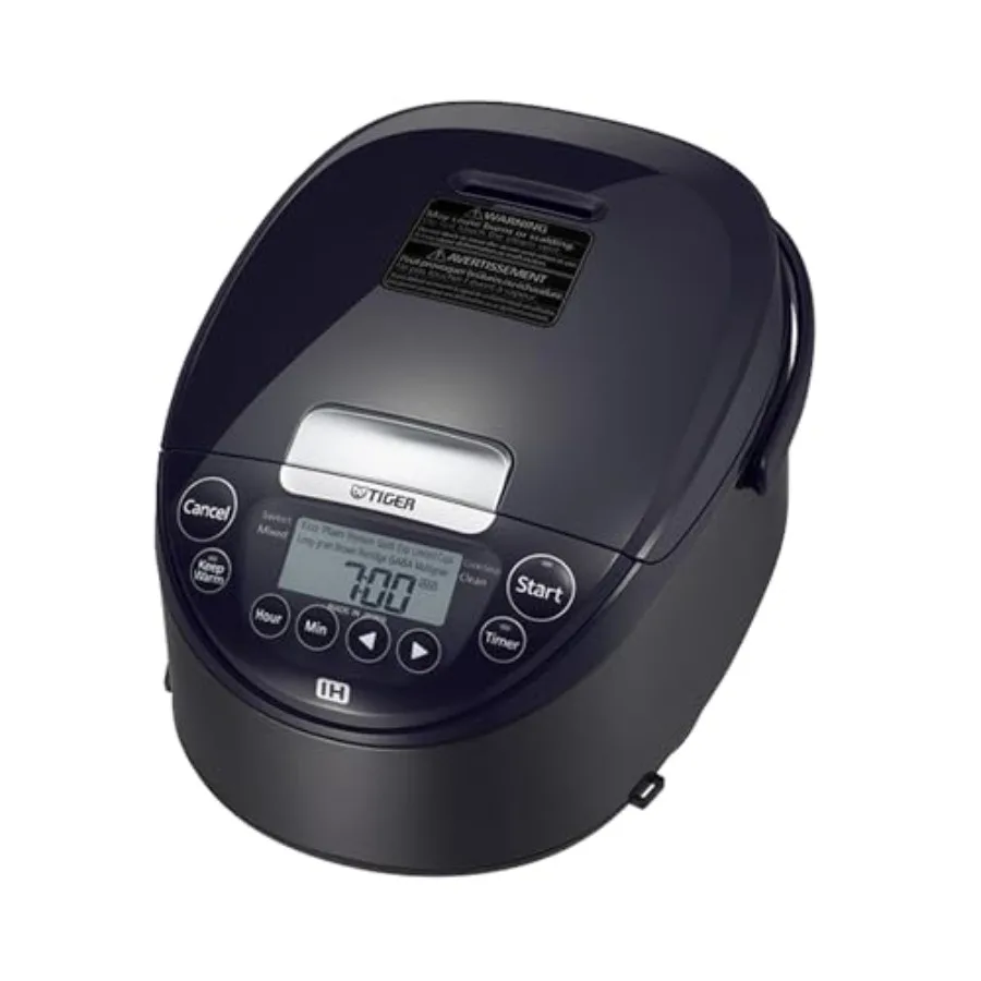 

JPW-H10U Induction Heating Rice Cooker and Warmer with 14 Menu Presets and LCD Display in Mauve Black for Efficient Cooking and