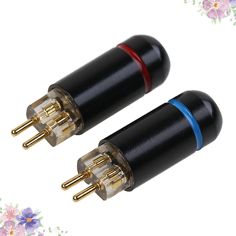 

2Pcs 0.78mm Headphone Jack Adapter Connector 2 Pin Metal Audio Plug for High Fidelity Earbuds Clear Sound Quality Replacement