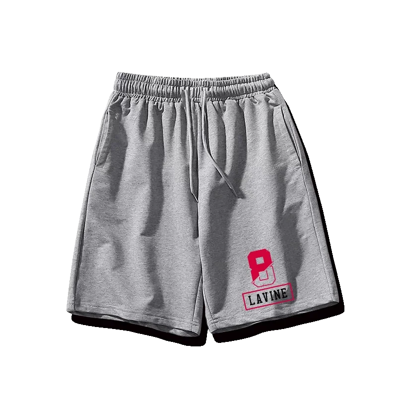 2025 Moda de verano Nuevos hombres No. 8 pantalones de playa transpirables de algodón puro de verano de algodón puro de entrenamiento de letras simples de gran tamaño