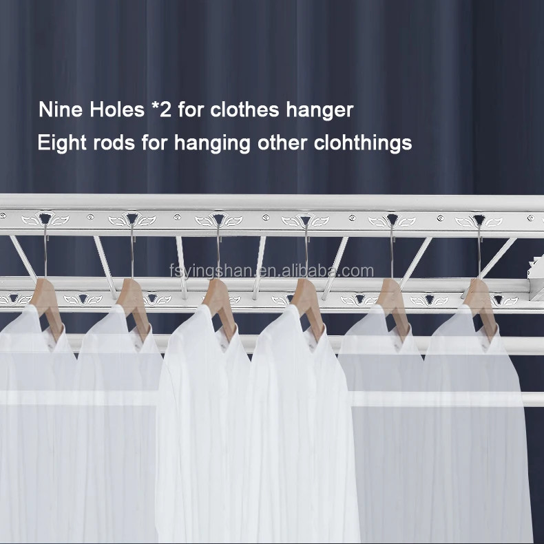 Quick Dry Ceiling Clothes Drying Rack Full Aluminum Balcony Electric Smart Customized Ceiling Mounted Clothes Hangers