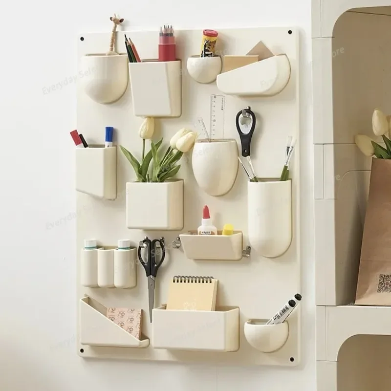 Large Wall‑Mounted Storage Organizer with Hooks & Adjustable Shelves, Multi‑Scene Rack for Kitchen, Workshop, Office Kids’ Space