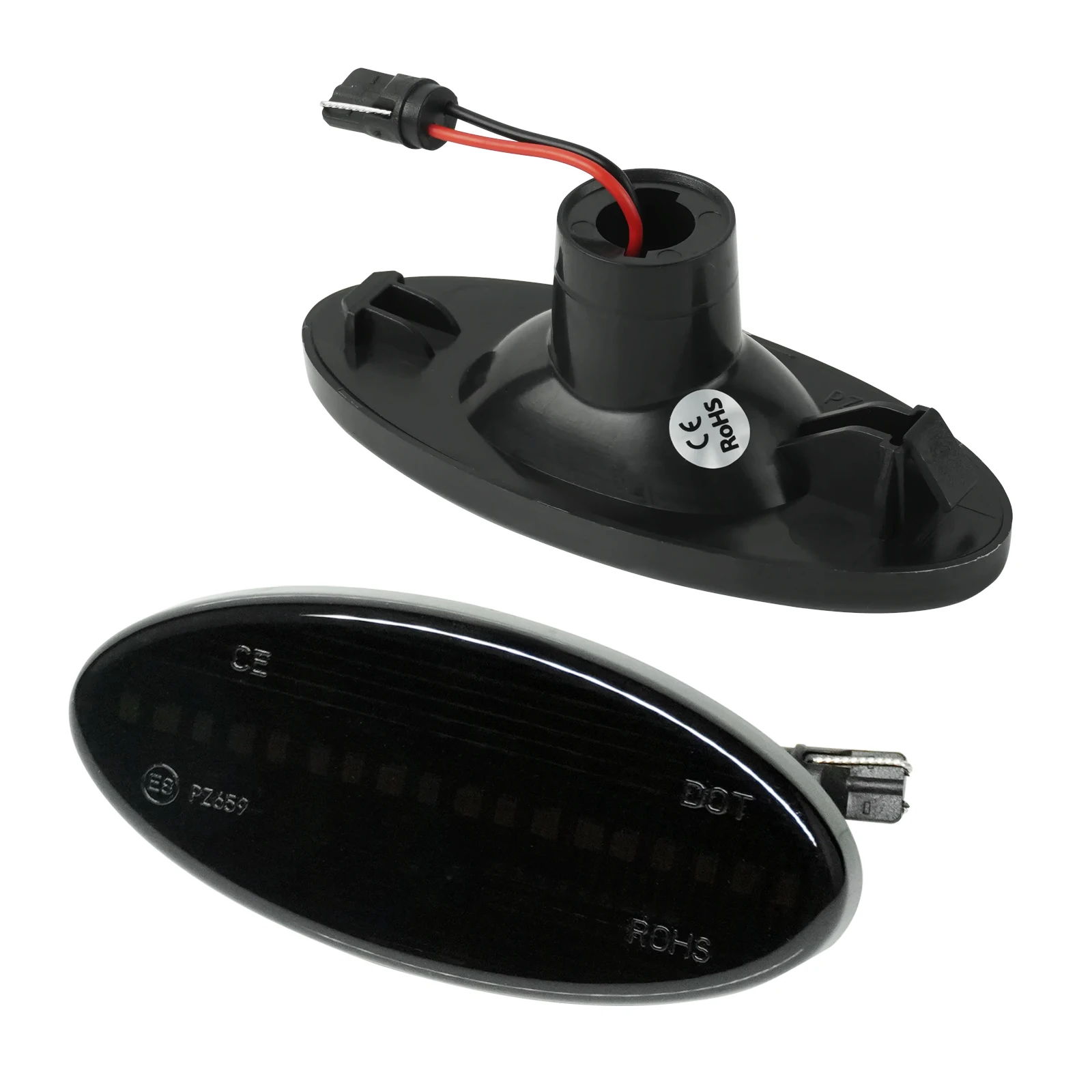 2x LED مؤشر العلامات الجانبية بدوره مصباح إشارة الدخان الأسود لرينو ماستر mk3 فوكسهول أوبل موفانو نيسان NV400 X62 2010-up